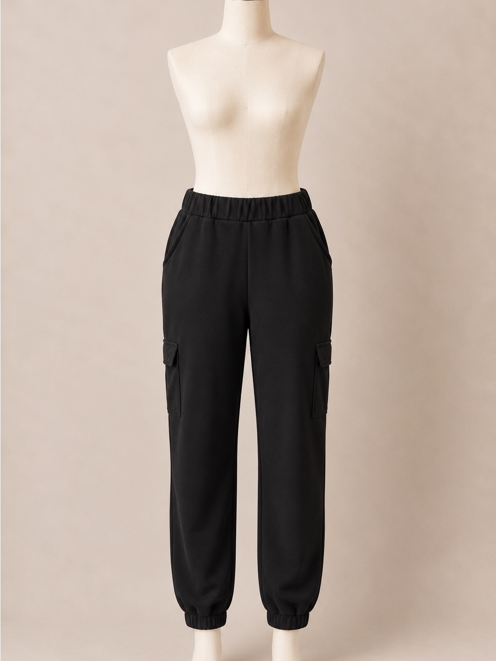 Simply Vera Vera Wang XXL Black Cargo Jogger Pants Stretch Pull On Plus Size